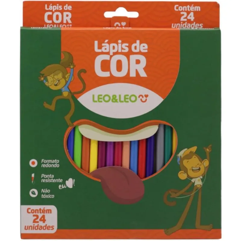 Lapis de COR Redondo Leo e Leo 24 Cores
