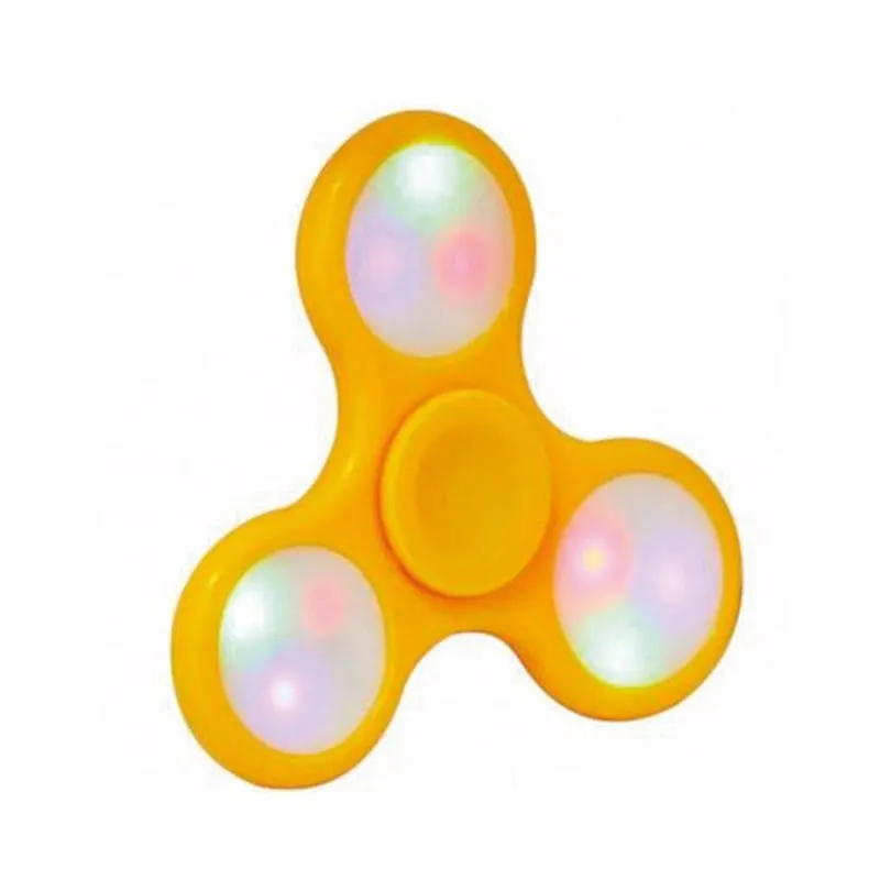 Fidget Spinner Com Luzes - Amarelo