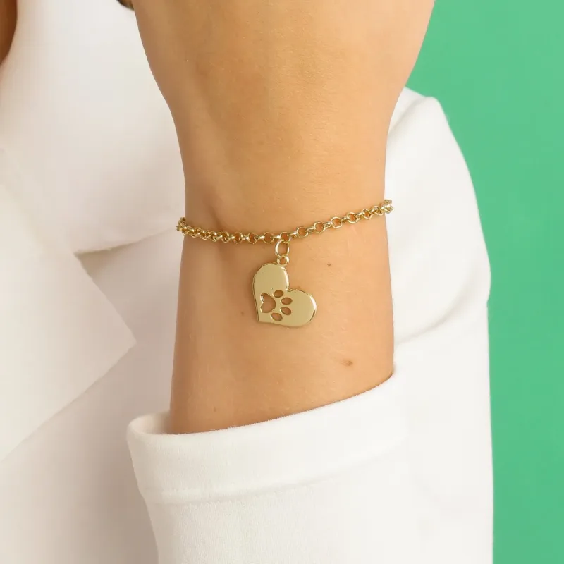 Pulseira da Patinha Banhado a Ouro 18k