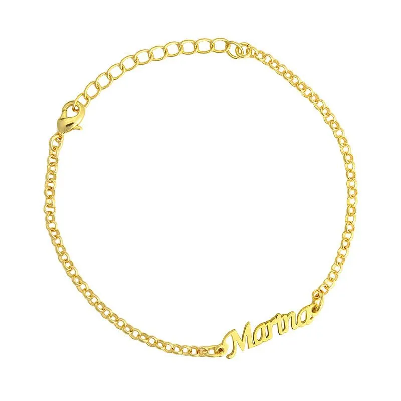 Pulseira de Nome Elegante Pulseira com Nome