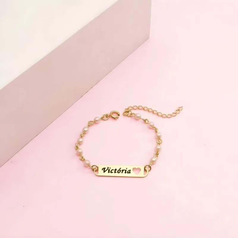 Pulseira Infantil folheada a ouro 18k