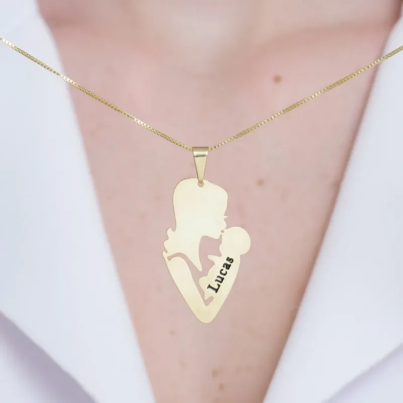 Colar Meu bebê Banhado a Ouro 18k