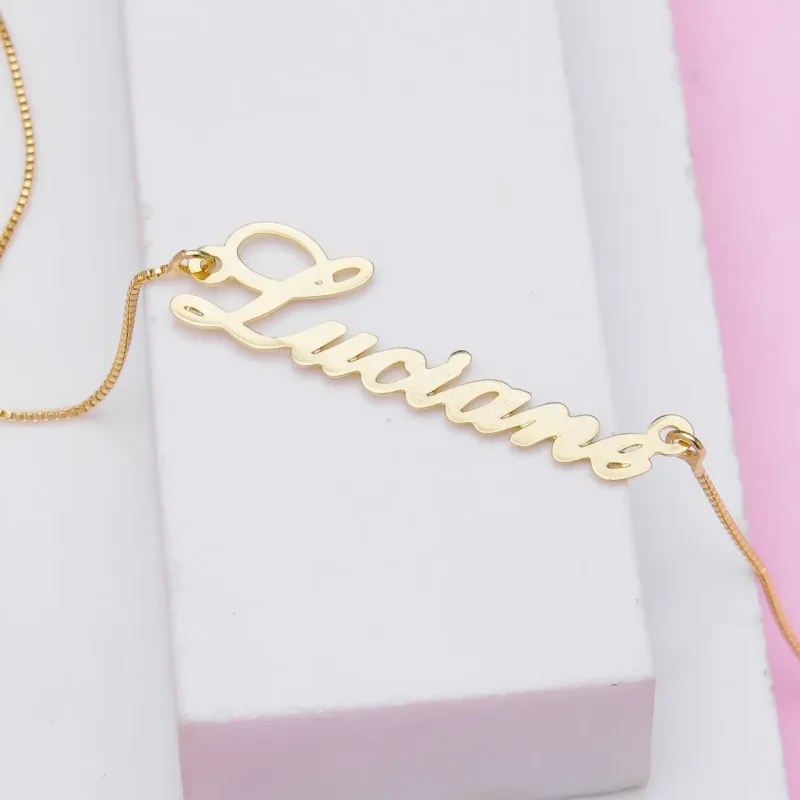 Colar Nome Banhado a Ouro 18k