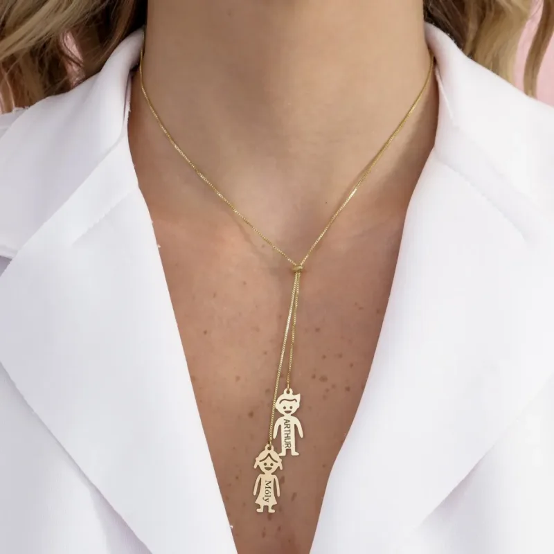 Colar Gravatinha Com Pingente Personalizado