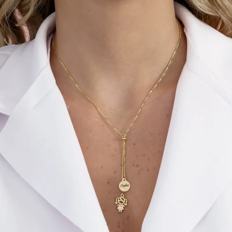 Colar Gravatinha com Nome Personalizado