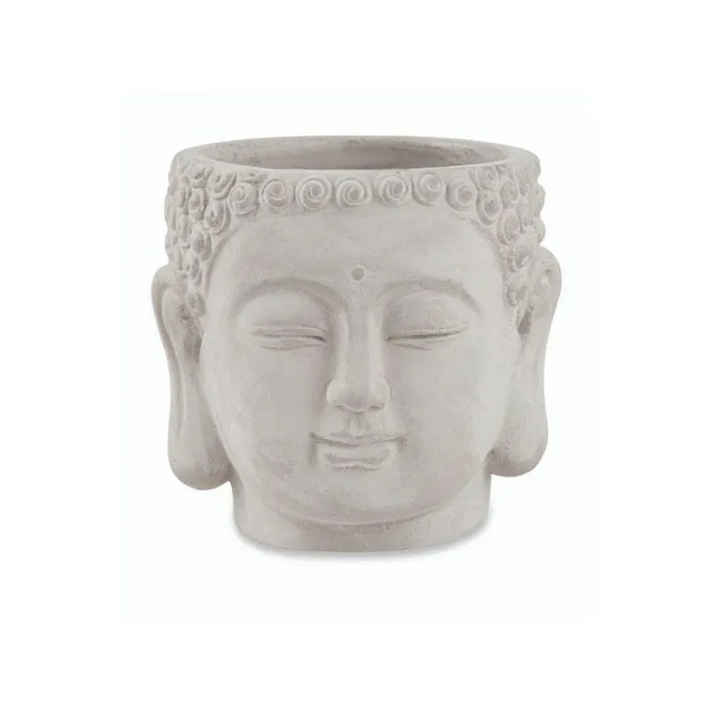 Cachepot De Cimento Buda M - Vaso De Jardim