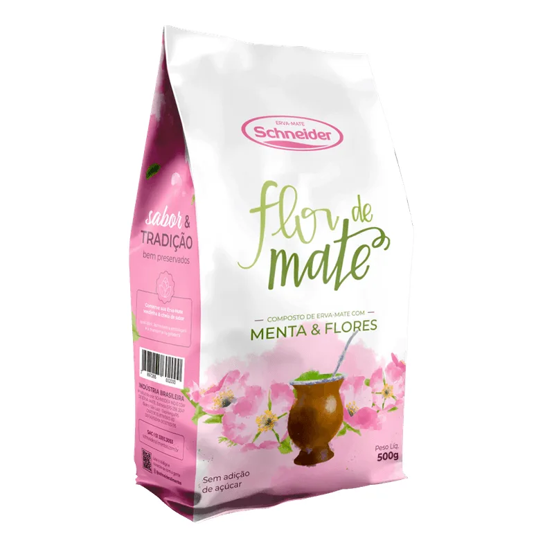 Composto de Erva-mate Schneider Flor de Mate Menta e Flores 500g