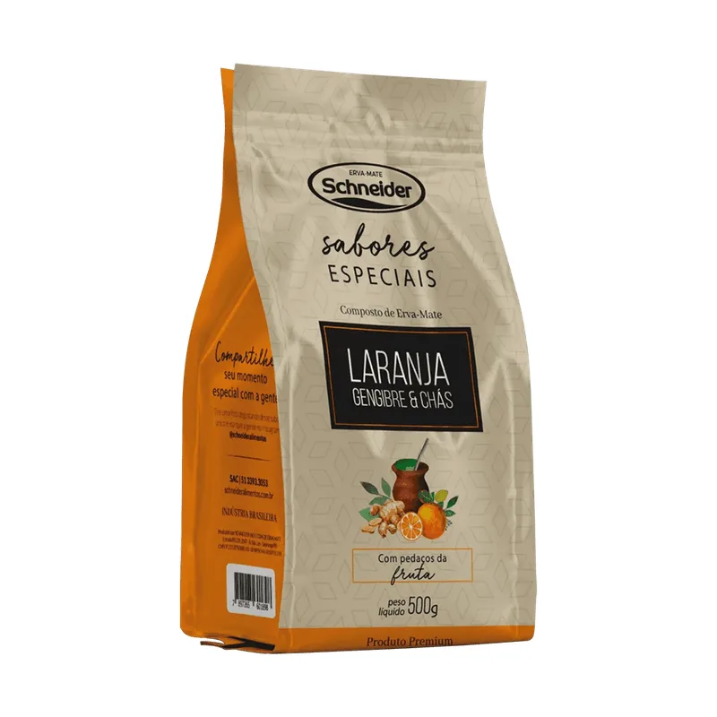 Composto de Erva-mate Schneider Laranja, Gengibre e Chás 500g