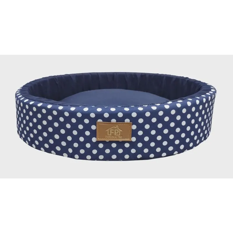 Cama Pet Redonda Unic M 46x46 Azul - Fábrica Pet