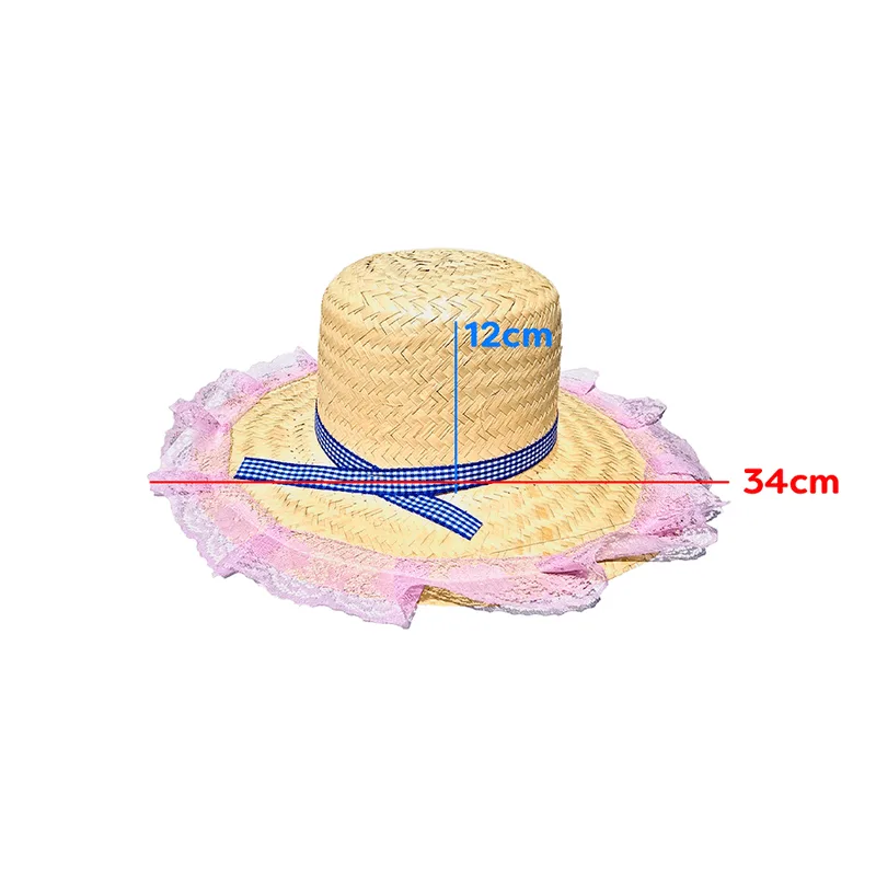 Chapéu de Palha Brasilia Com Renda Luxo C041LX KLF CHAPEU BRASILIA C.RENDA LUXO C041LX KLF