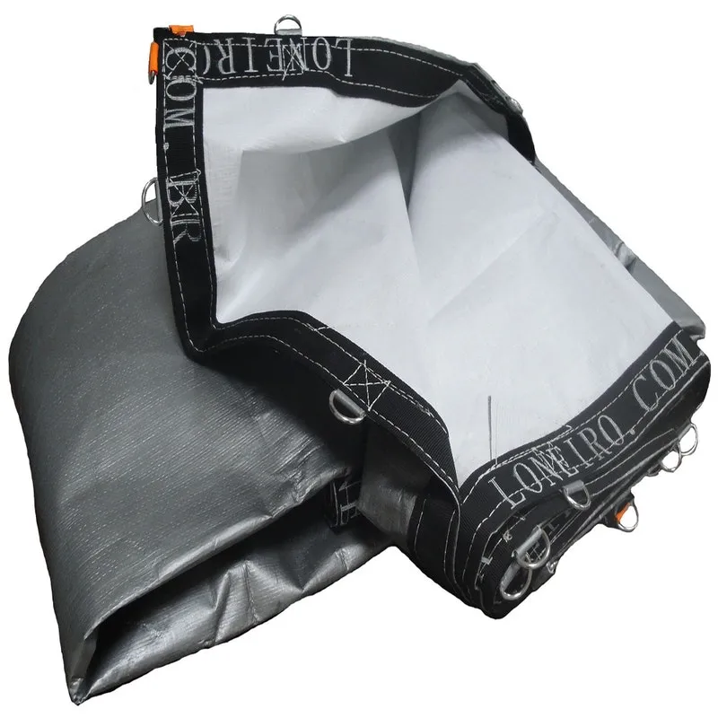 Super lona branca prata 6x5 pppe 500 micra com argolas inox