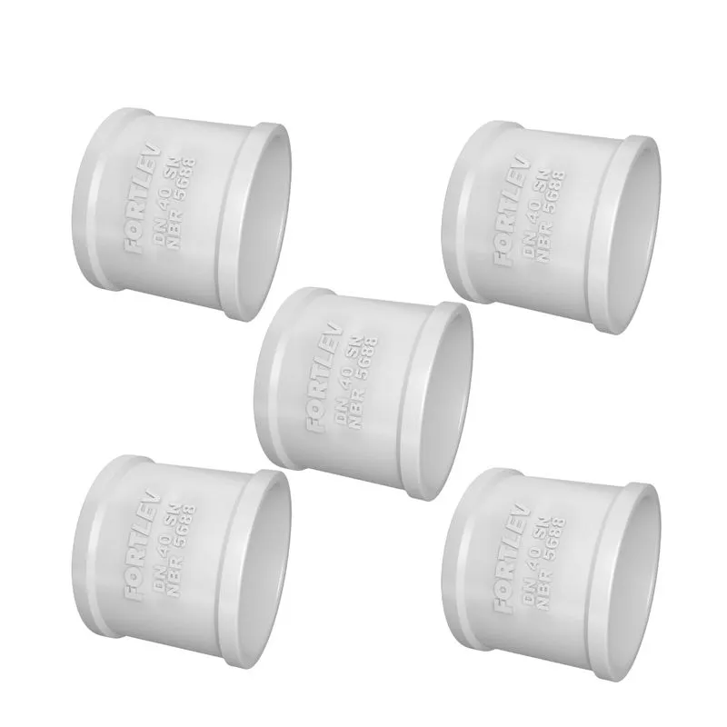 Kit 5 Luva Simples Esgoto Sn 40mm Encanamento