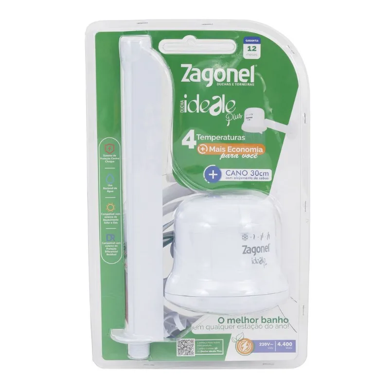 Chuveiro Elétrico Zagonel Ideale Plus 4400W 220V