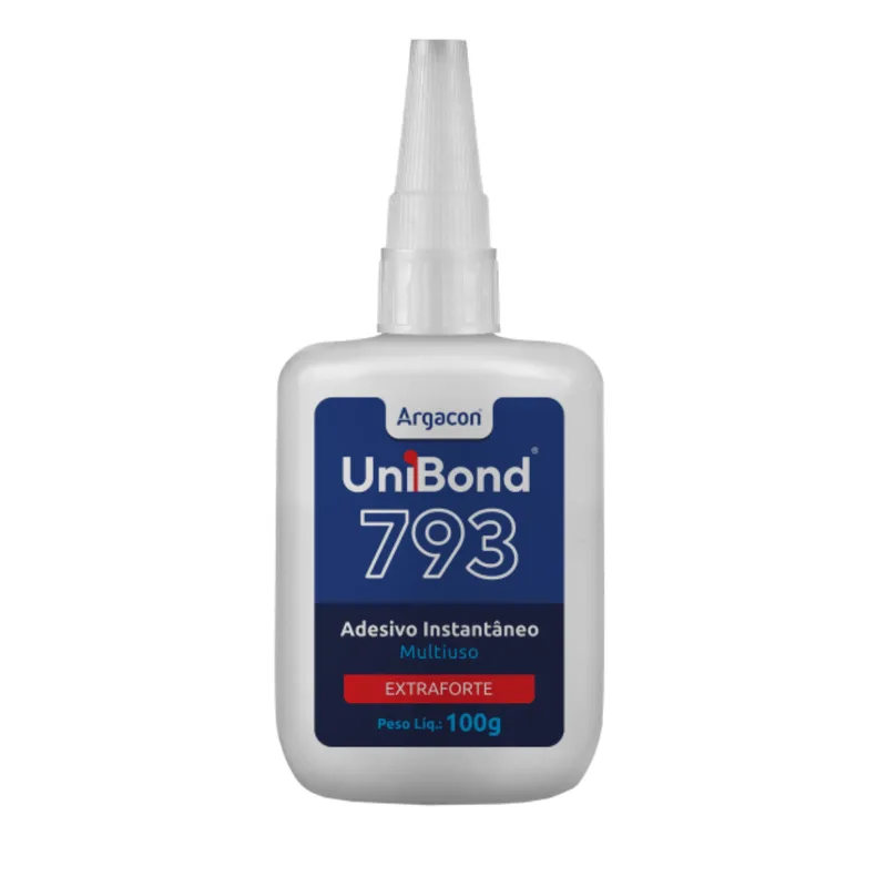 Cola Uni Bond Adesivo Instantâneo 793 Extraforte 100g Argacon