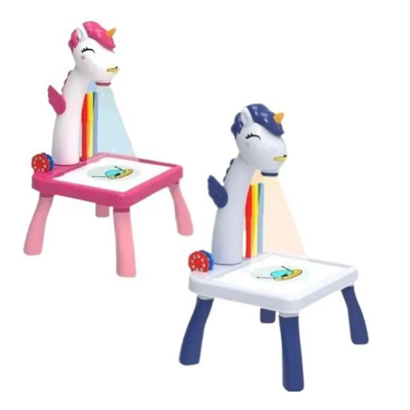 Mesa Projetora Divertida Tema Unicórnio - Rosa