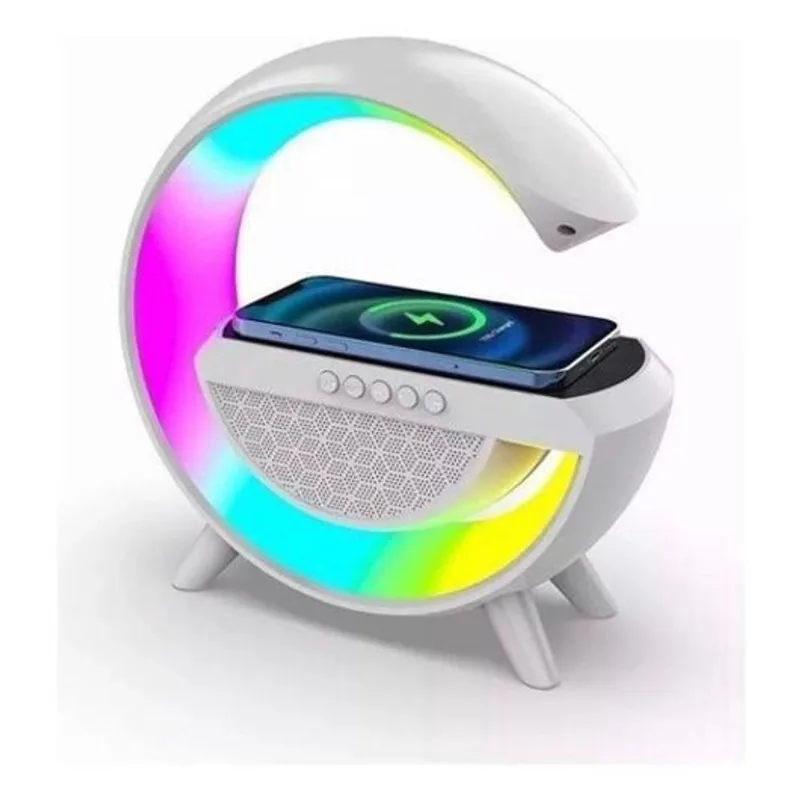 Luminária G Smart Áudio Bluetooth Rgb Indução Carregador