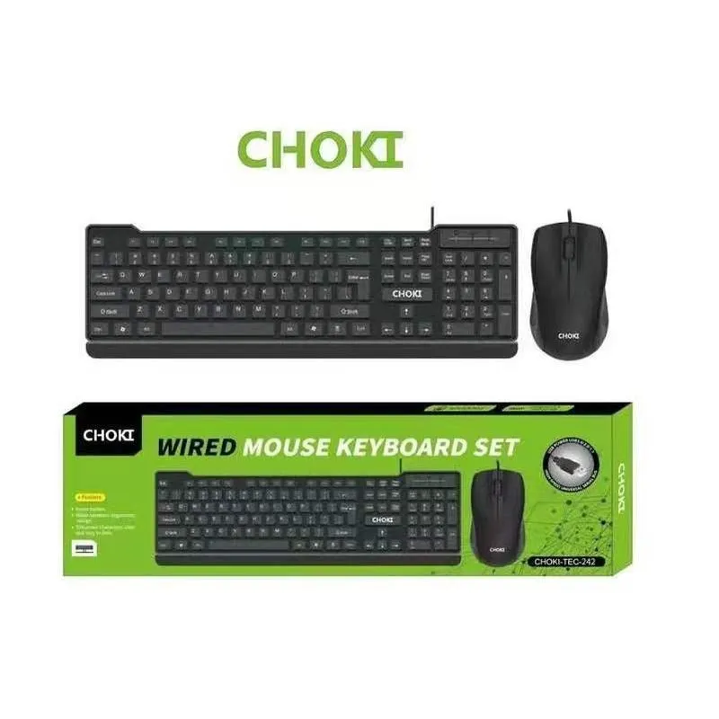 Kit Teclado E Mouse Com Fio Choki-tec-242