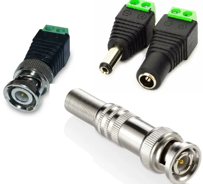 Conector de CFTV P/ Câmera e Áudio e Vídeo