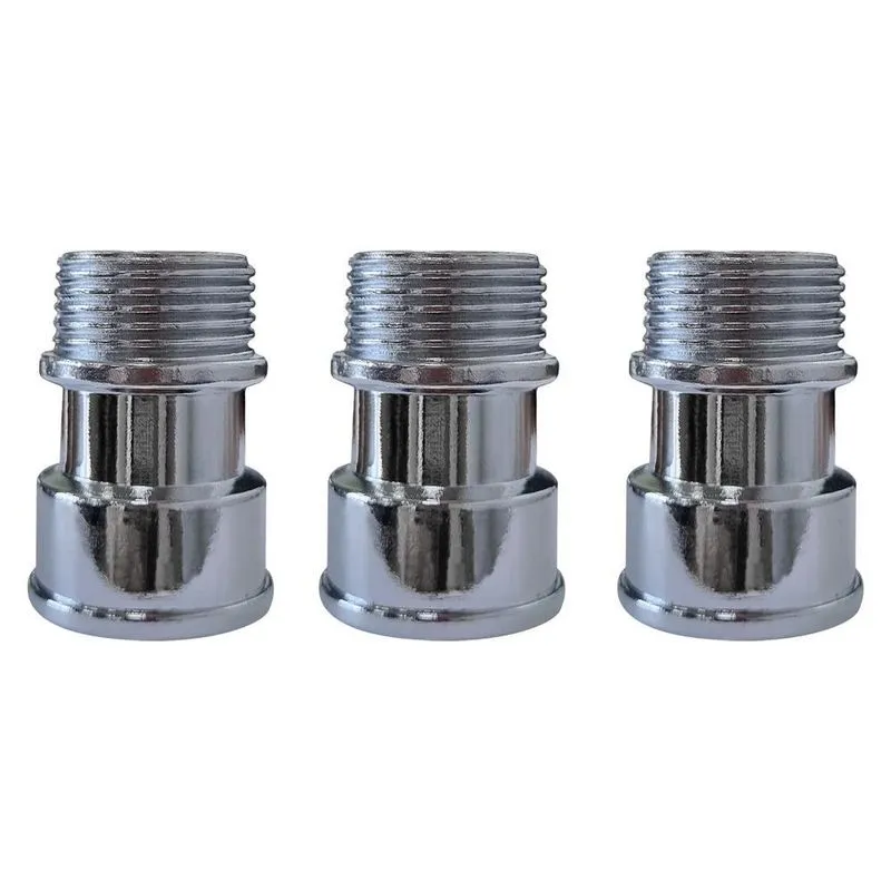 Kit 3 Extensão Para Torneira Curta 1/2'' 40mm Metal Cromado
