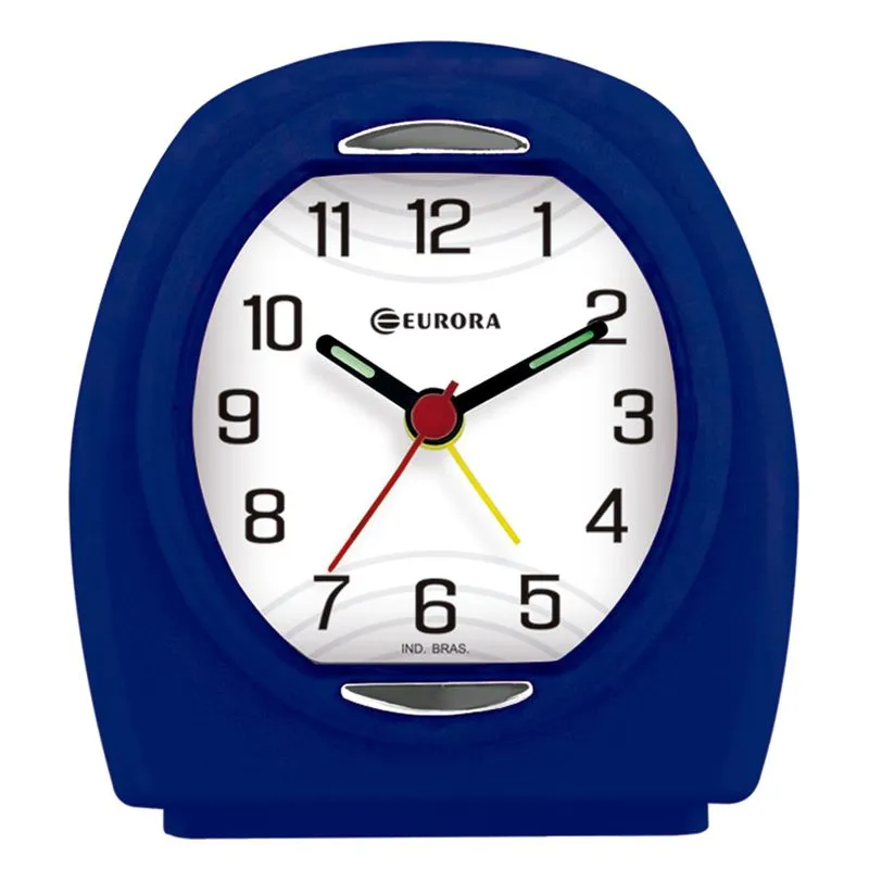 Relógio Despertador Eurora Quartz 3695 (8,5 Cm) Azul