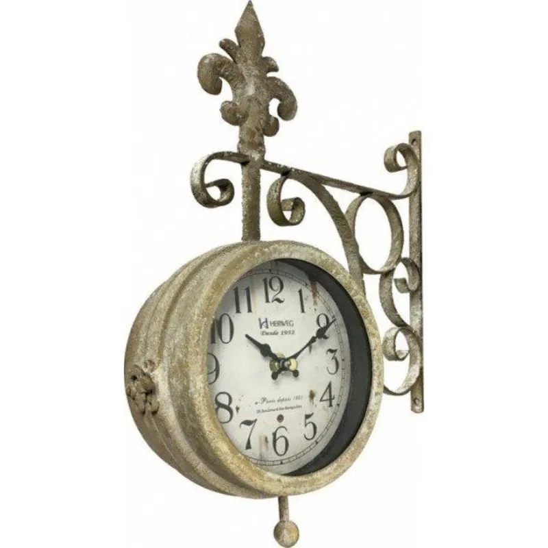 Relogio De Parede Herweg Decorativo Retro Envelhecido 6475