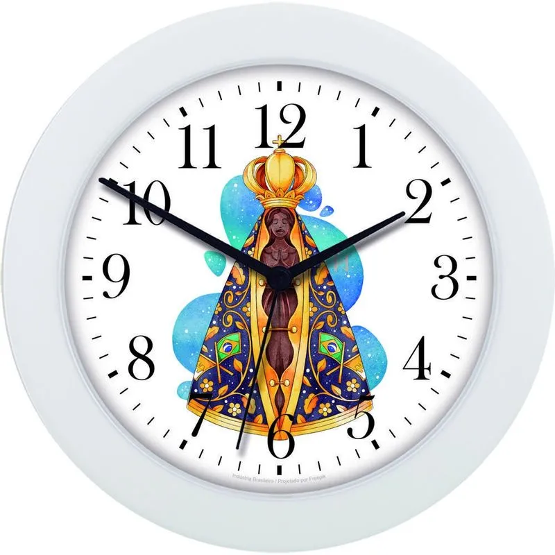 Relógio De Parede Nossa Senhora Aparecida 21Cm Herweg 660107