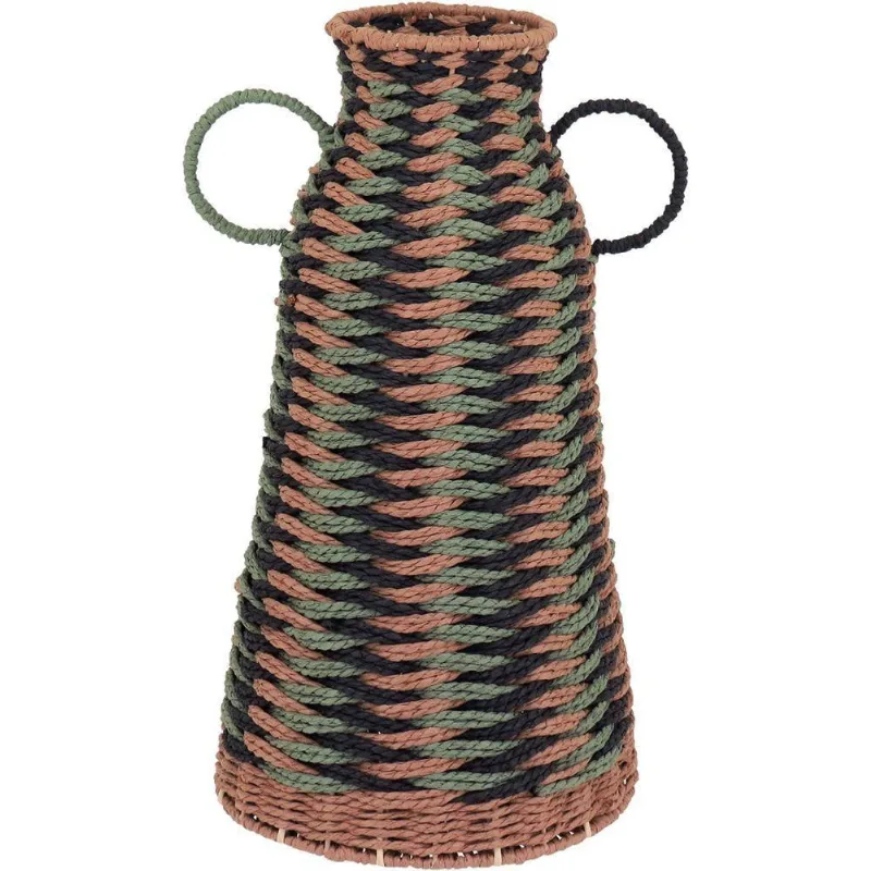 Vaso Decorativo Enfeite Casa Fibra 40x22x22cm Color