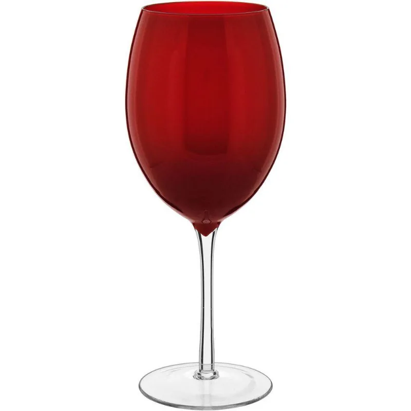 Jogo 2 Taças água Vinho Home&co Opus Vidro 590ml 23x9x9cm Vermelho