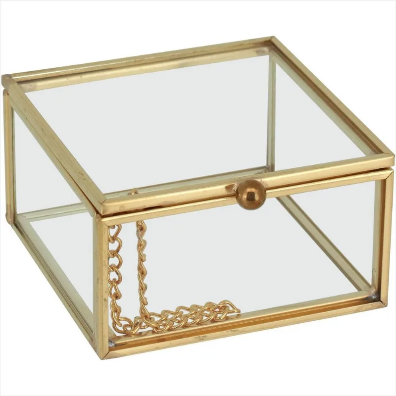 Porta Joias Vidro 4x8x8cm -