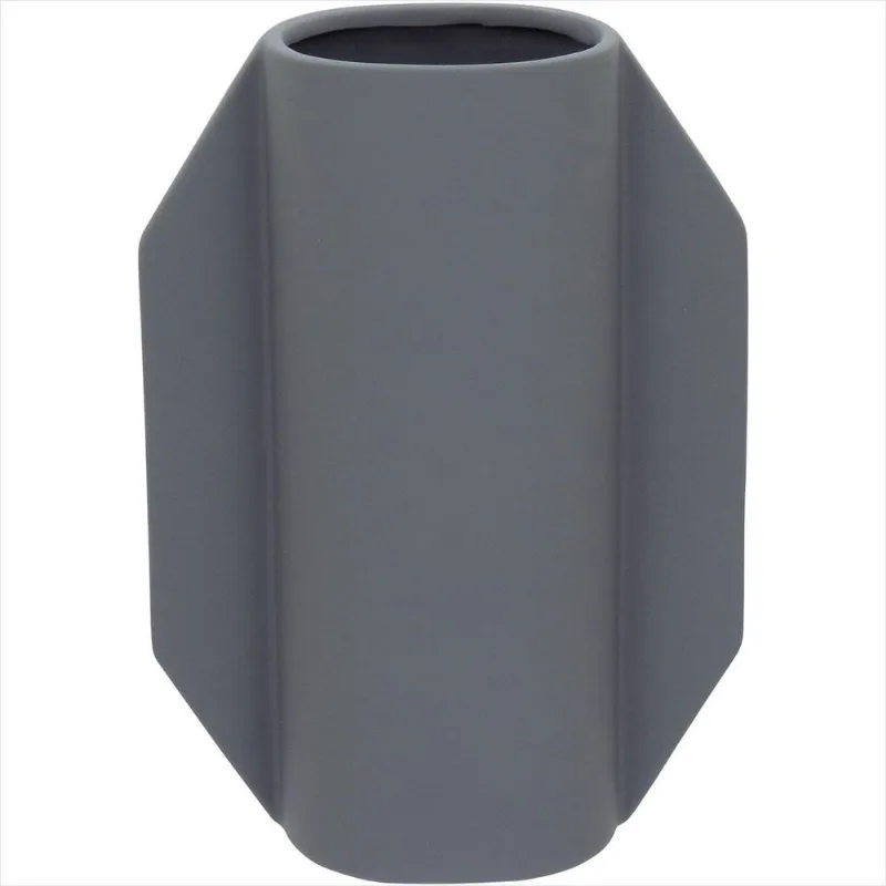 Vaso de Cerâmica 23x17x17 cm Cinza
