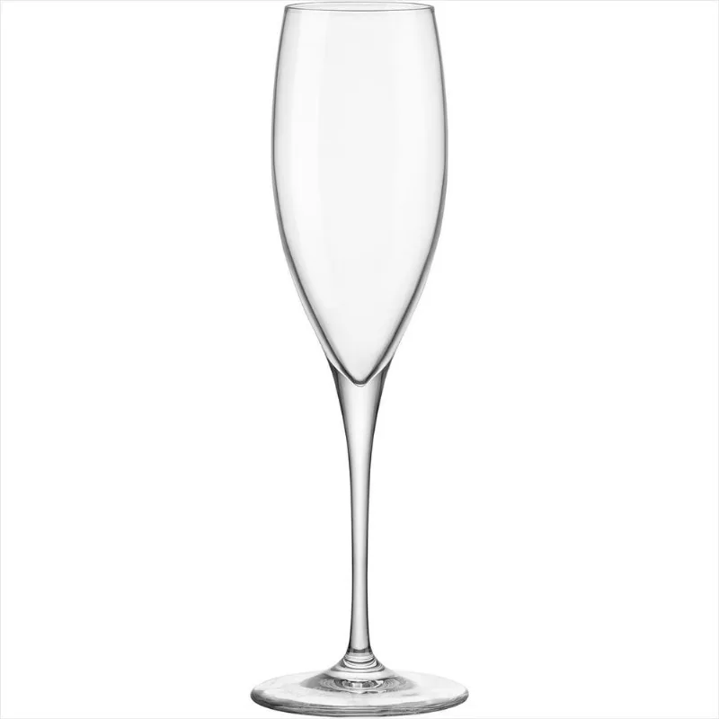 Jogo 6 Peças Taças Champanhe Bormioli Rocco Premium Cristal 260 mililitros 26x8x8 cm