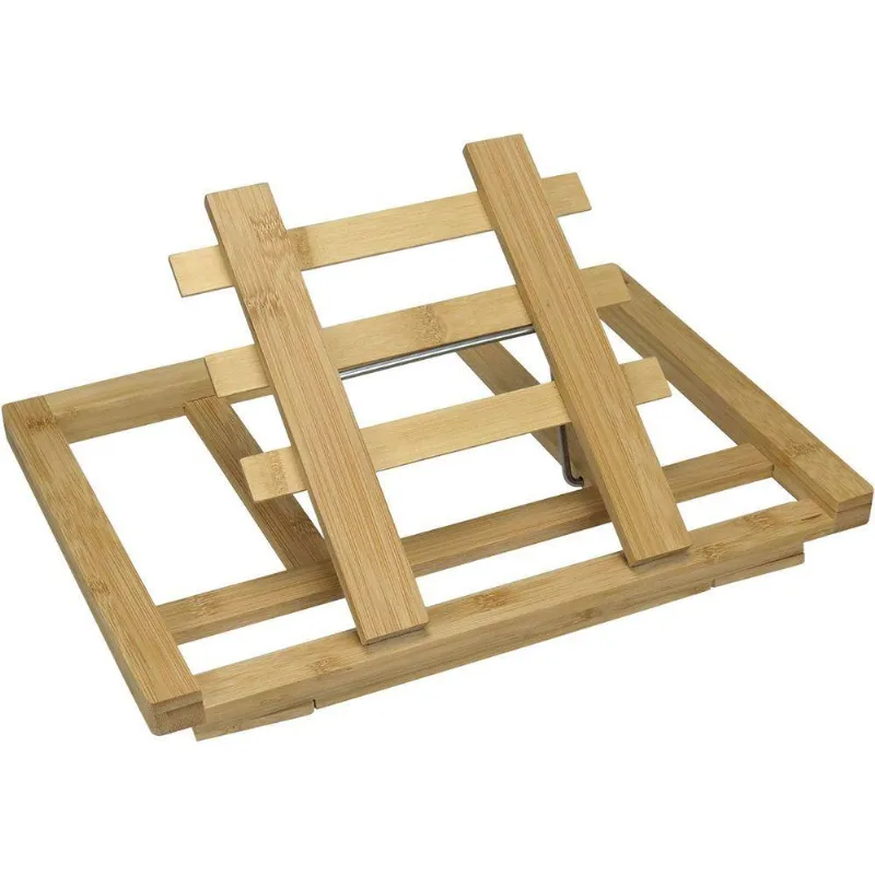 Suporte De Livros Home&amp;co Com Ajuste De Posicao Bambu 2x34x24cm Natural
