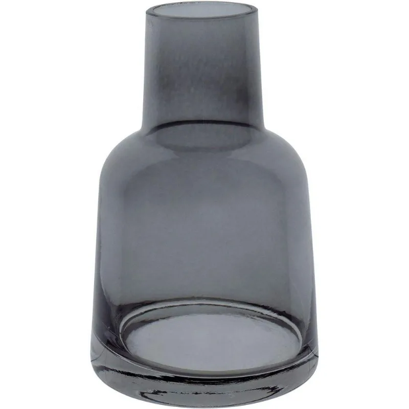 Vaso Decorativo Enfeite Casa Home&amp;co Vidro 14x9x9cm Cinza