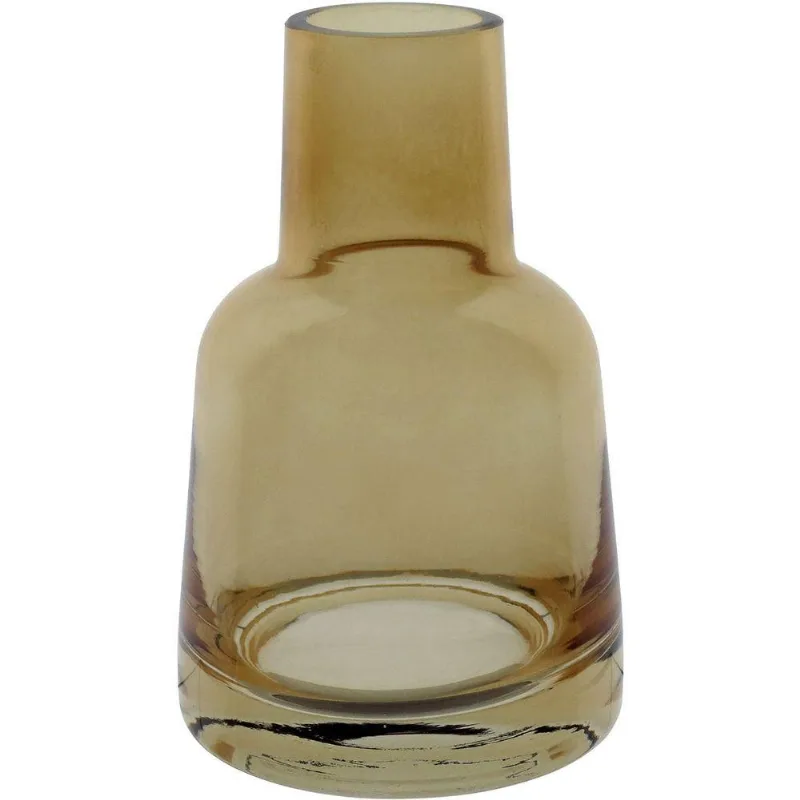 Vaso Decorativo Enfeite Casa Home&amp;co Vidro 14x9x9cm Âmbar