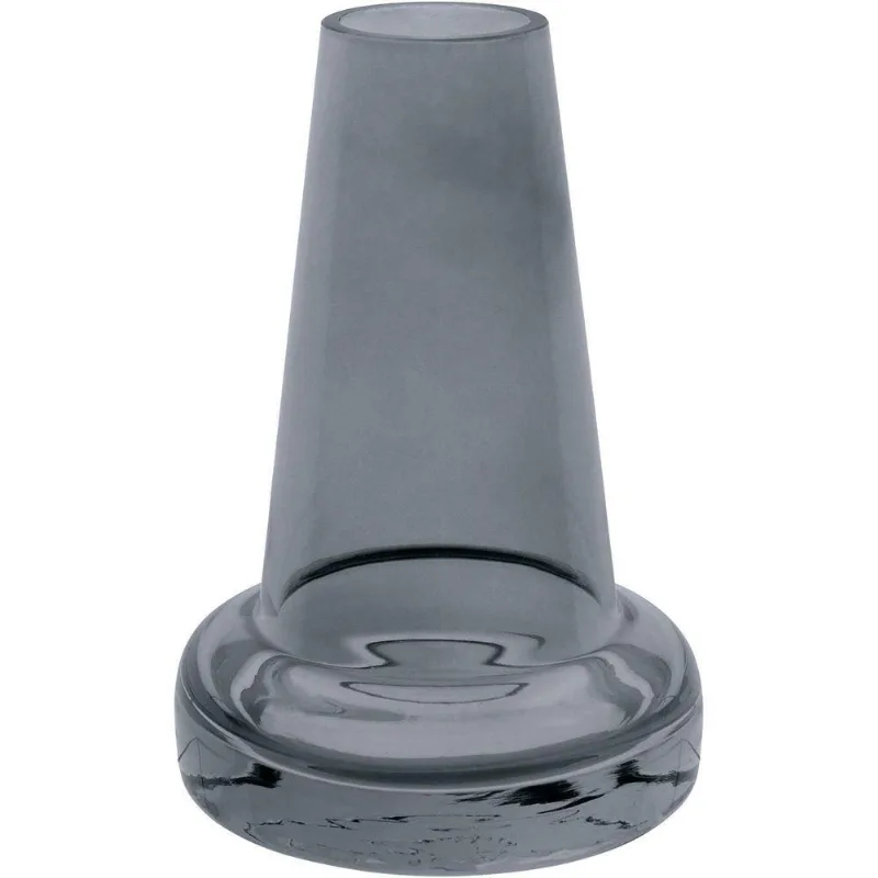 Vaso Decorativo Enfeite Casa Home&amp;co Vidro 14x9x9cm Cinza
