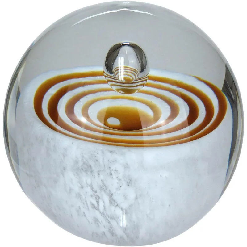 Esfera Decorativa Enfeite Home&amp;co Vidro 8x8x8cm Amarelo