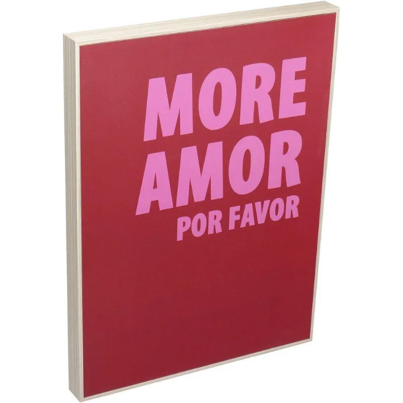 Quadro Decorativo Enfeite Parede Casa Home&amp;co Mdf 40x30x3cm Vermelho