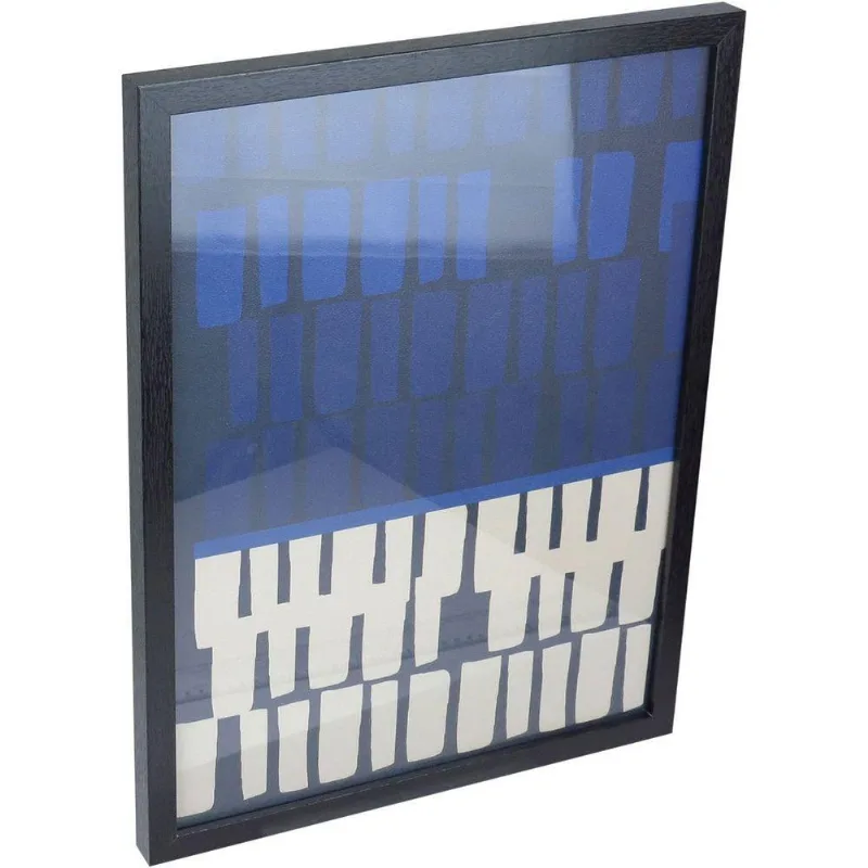 Quadro Decorativo Parede Casa Home&amp;co Mdf 39x29x2cm Azul