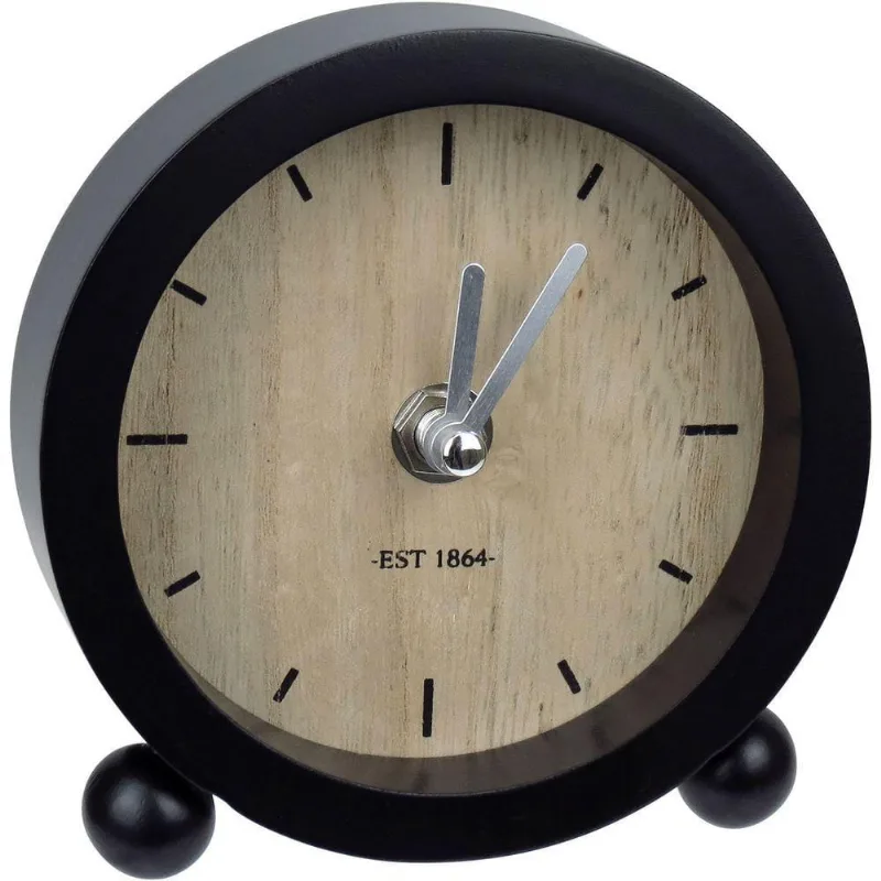 Relógio Decorativo Mesa Home&co Mdf 11x11x3cm Preto