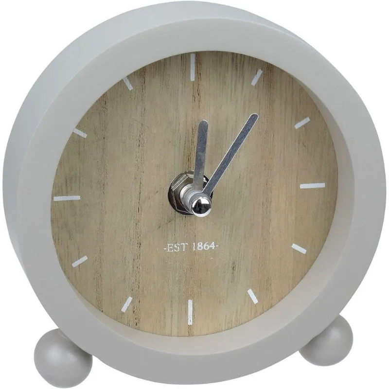 Relógio Decorativo Mesa Home&co Mdf 11x11x3cm Cinza