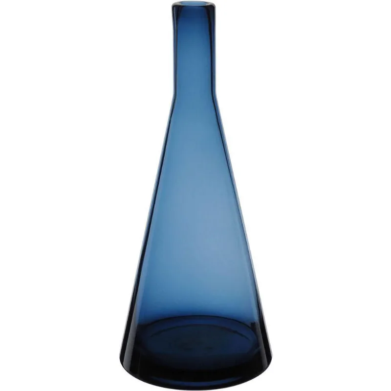 Vaso Decorativo Enfeite Casa Garrafa Home&co Vidro 41x16x16cm Azul