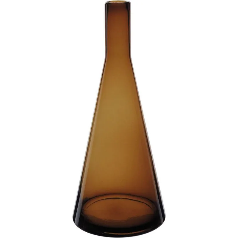 Vaso Decorativo Enfeite Casa Garrafa Home&co Vidro 41x16x16cm âmbar