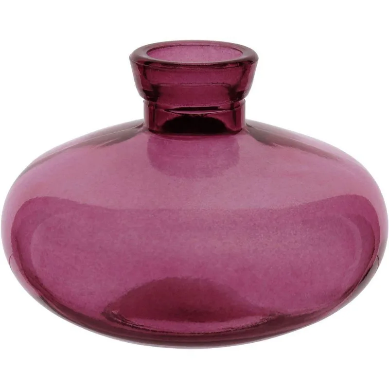 Vaso Decorativo Enfeite Casa Garrafa Home&co Vidro 6x9x9cm Roxo