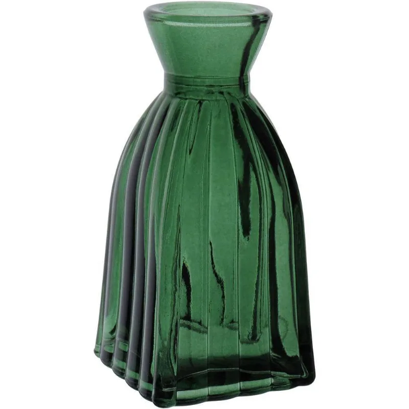 Vaso Decorativo Enfeite Casa Garrafa Home&co Vidro 11x5x5cm Verde
