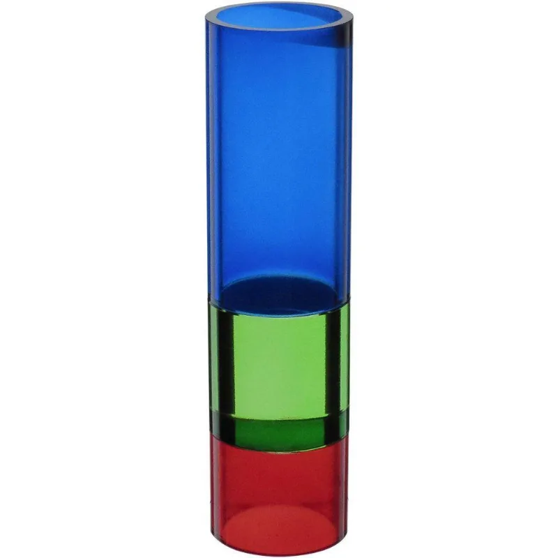 Vaso Decorativo Enfeite Casa Home&amp;co Eco Crystal 19x5x5cm Multicolorido