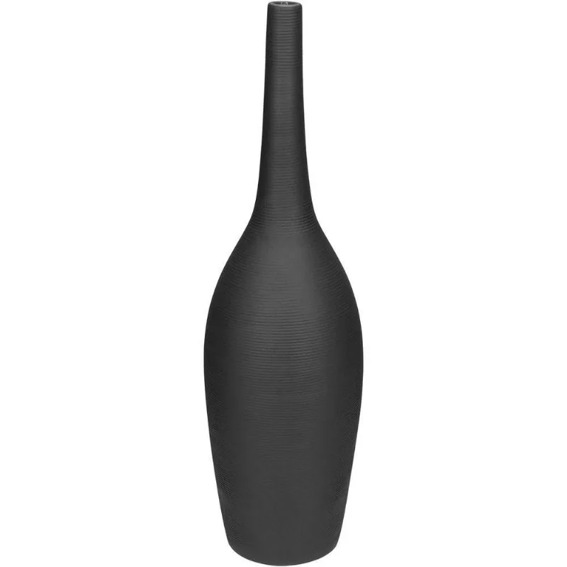 Vaso Decorativo Enfeite Casa Aparador Garrafa Home&co Cerâmica 42x12x12cm Marrom