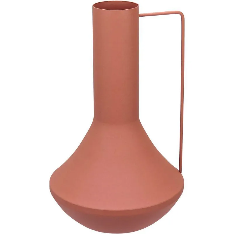 Vaso Decorativo Enfeite Casa Aparador Garrafa Home&co Metal 35x21x21cm Marrom
