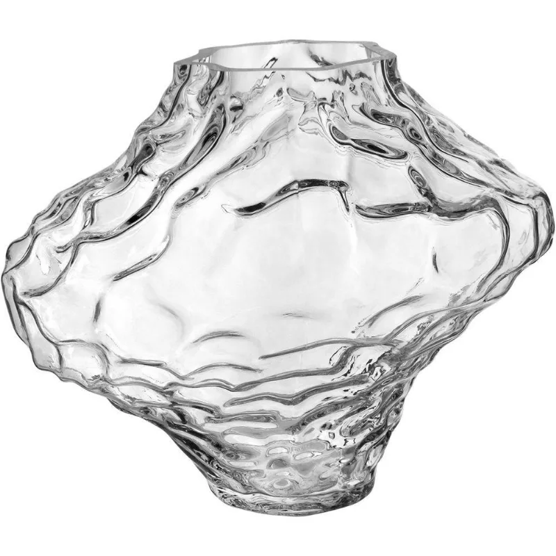 Vaso Decorativo Enfeite Casa Pedra Home&amp;co Vidro 30x35cm