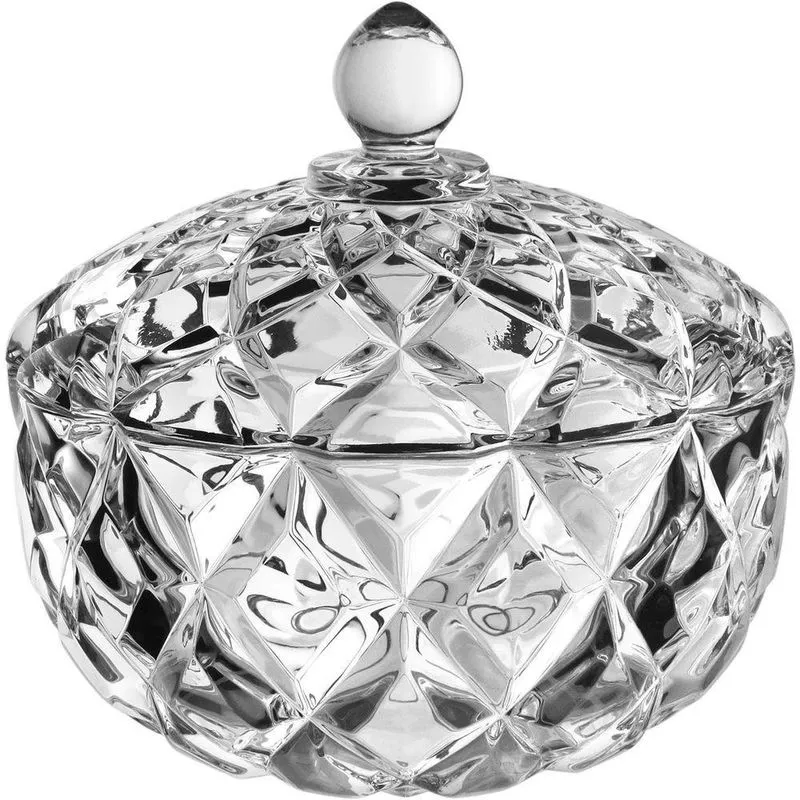 Potiche Bomboniere Home&amp;co Eco Crystal 23x24cm Transparente Branco