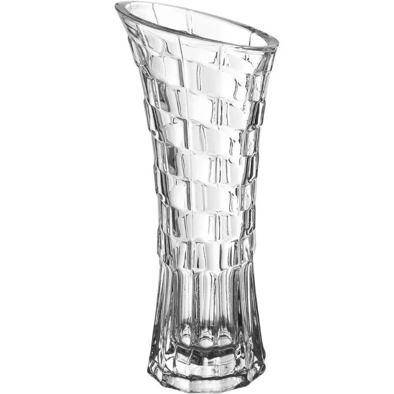 Vaso Decorativo Enfeite Casa Floreiro Home&amp;co Vidro 24x10x10cm Transparente